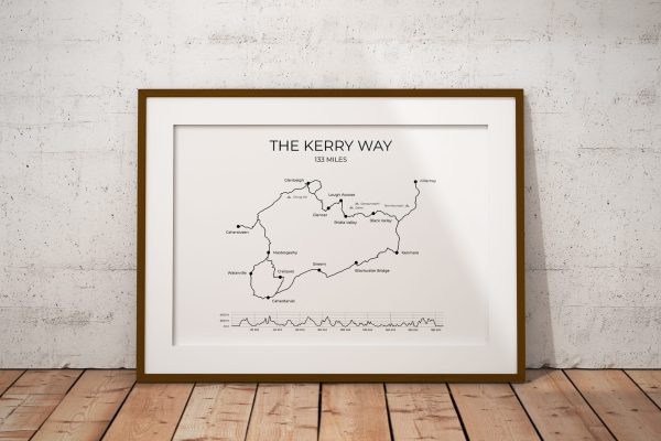 The Kerry Way art print in a picture frame