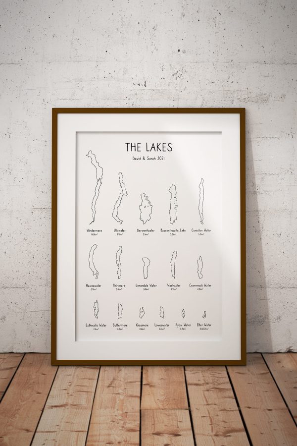 The Lakes Personalised Print Example
