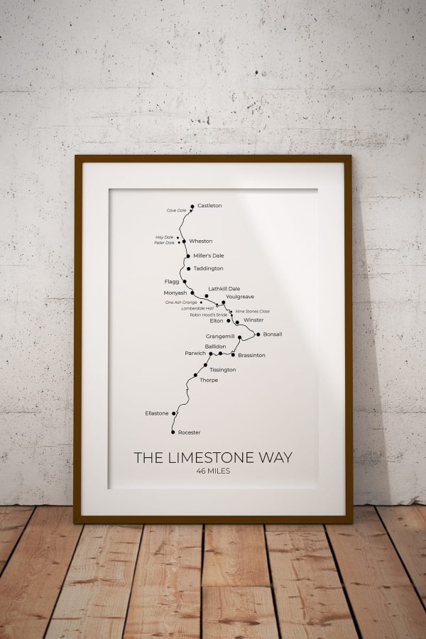 Limestone Way art print in a picture frame