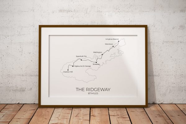 The Ridgeway art print in a picture frame
