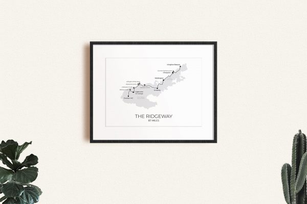 The Ridgeway shaded art print in a picture frame