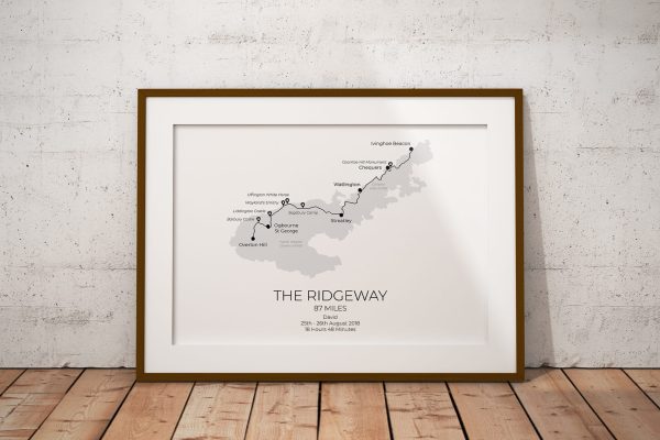 The Ridgeway Shaded Personalised Print Example