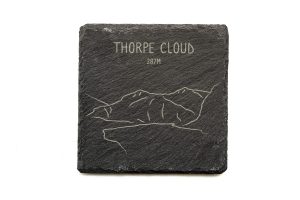Thorpe Cloud Slate Coaster Square