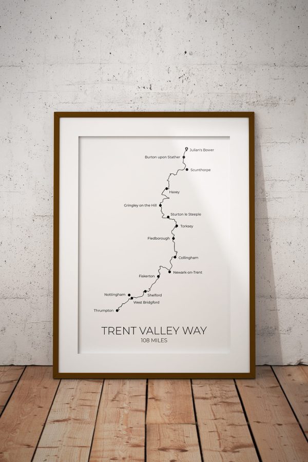 Trent Valley Way art print in a picture frame