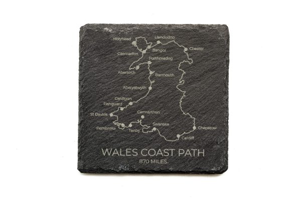 Wales Coast Path Slate Coaster