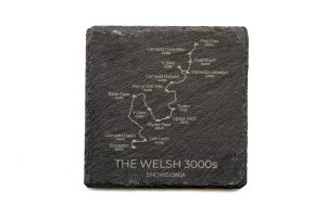 Welsh 3000s Route Slate Coaster Square