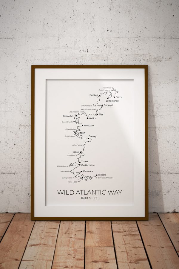 Wild Atlantic Way art print in a picture frame