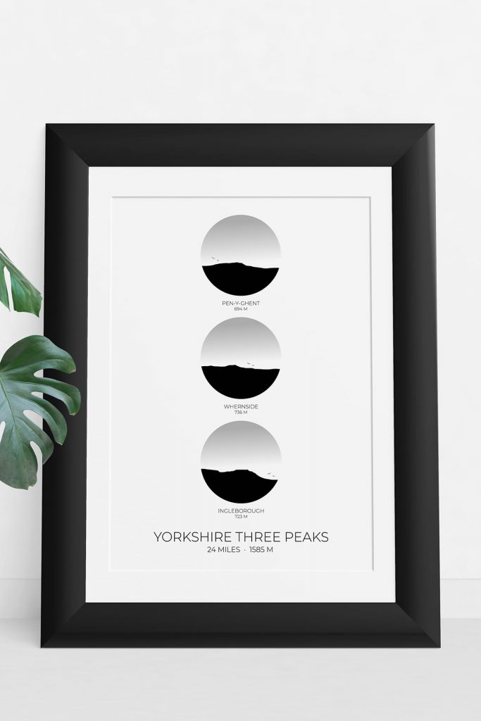 Yorkshire Three Peaks Vertical Art Print In from the Wild