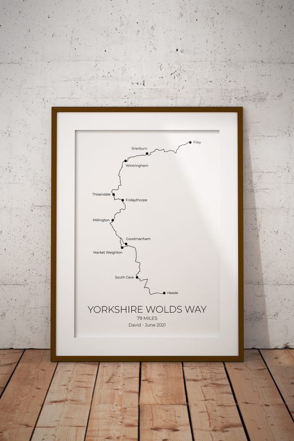 Yorkshire Wolds Way Personalised Print Example